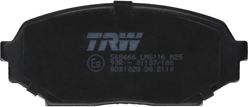 Piduriklotsi komplekt, ketaspidur, TRW GDB1028