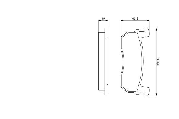 BOSCH 0 986 469 570 Brake Pad Set, disc brake