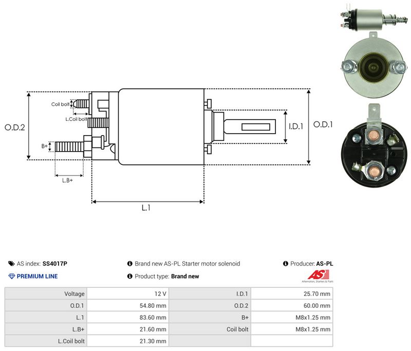 Magnetlülitus, starter, AS-PL SS4017P