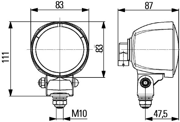 Прожектор робочого освітлення, Hella 1G0996176-041