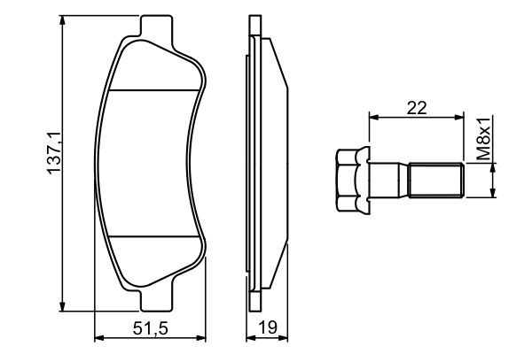 BOSCH fékbetétkészlet, tárcsafék 0 986 494 270