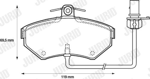 JURID 573006J Brake Pad Set, disc brake