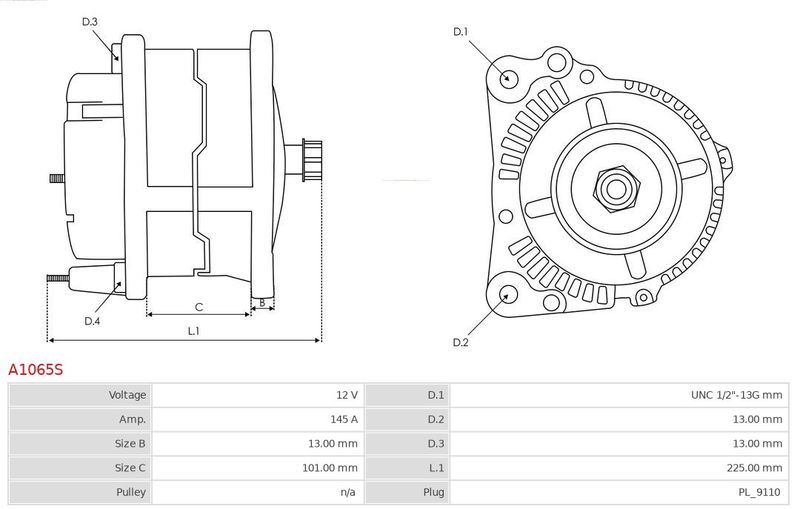 AS-PL A1065S Alternator