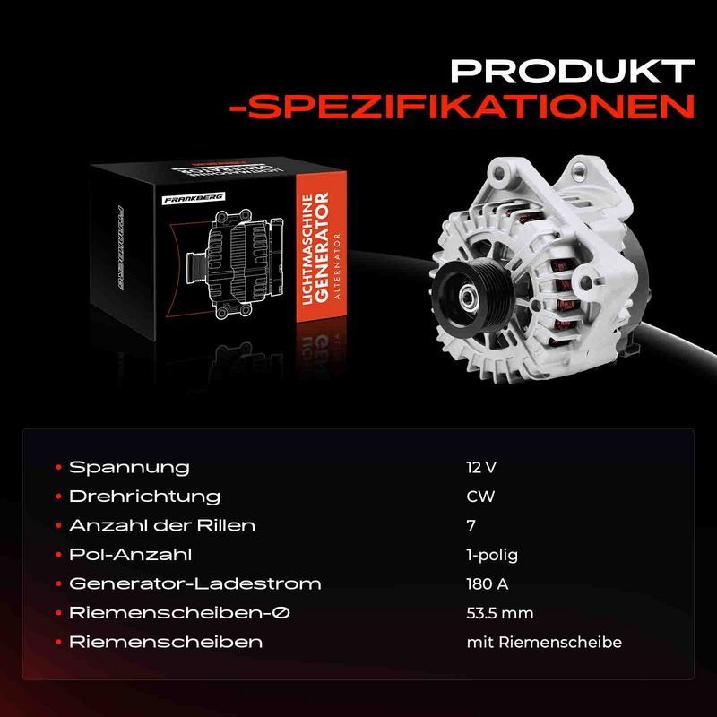 Frankberg 5481FB0001729 Alternator