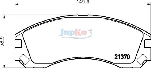JAPKO 500623 Brake Pad Set, disc brake