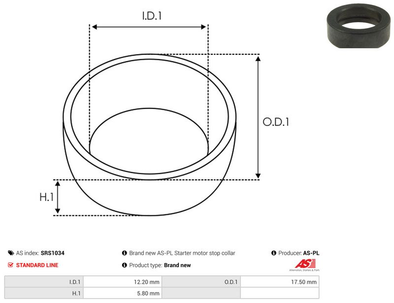 AS-PL SRS1034 Repair Kit, starter
