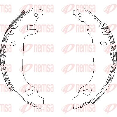 Комплект гальмівних колодок, Remsa 4179.00