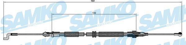 Тросовий привод, стоянкове гальмо, Samko C0973B