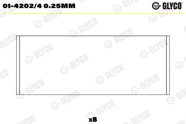 Пiдшипник шатуна (к-кт) GLYCO 0142024025MM на VOLVO 66 седан