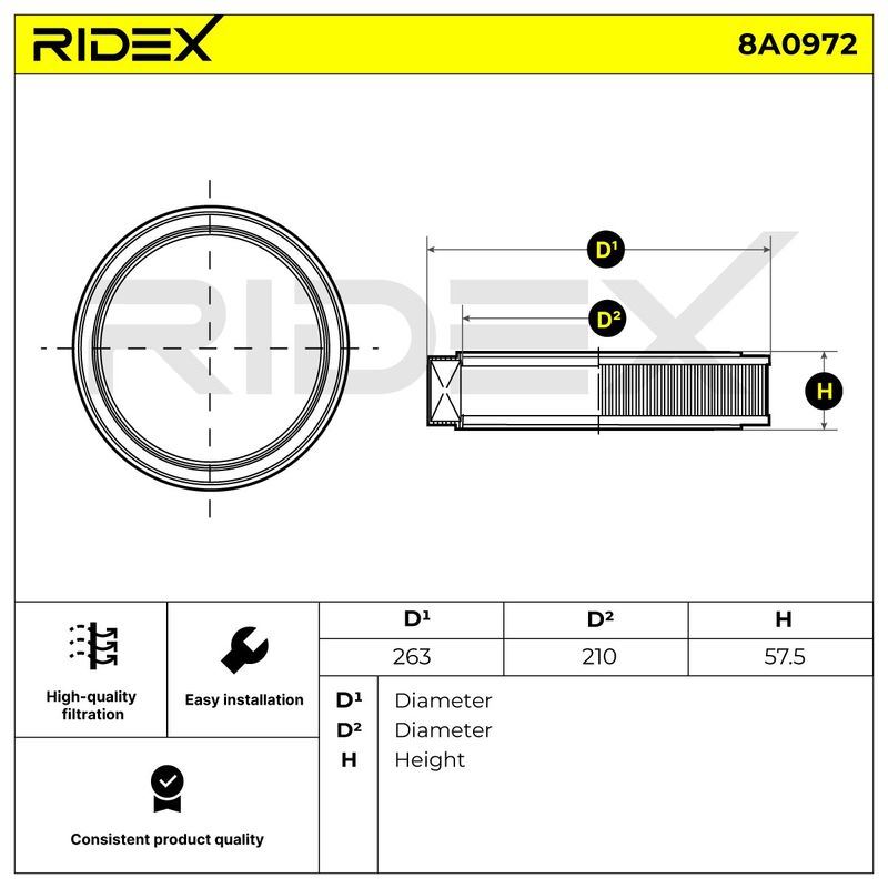 въздушен филтър RIDEX