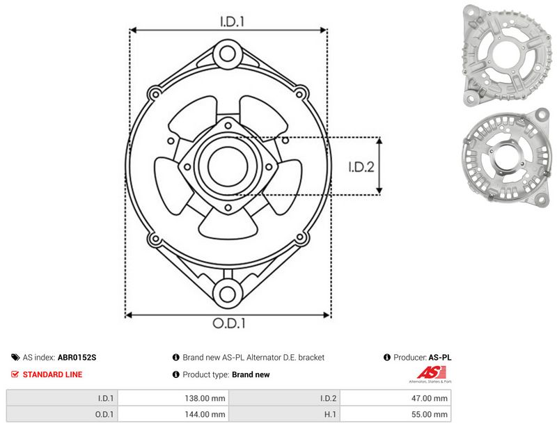 Kaitsekate, generaator, AS-PL ABR0152S