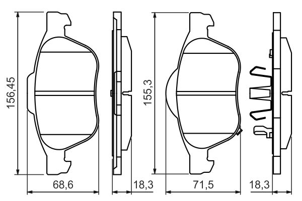 BOSCH 0 986 494 485 Brake Pad Set, disc brake