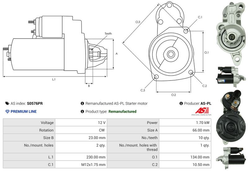 AS-PL S0576PR Starter