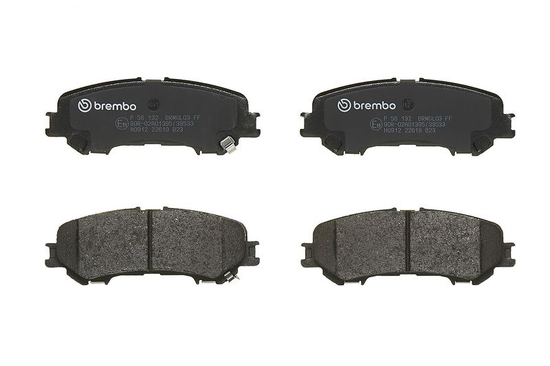 Piduriklotsi komplekt, ketaspidur, BREMBO P 56 132