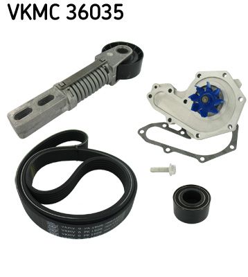 SKF Vízszivattyú + bordásszíjkészlet VKMC 36035