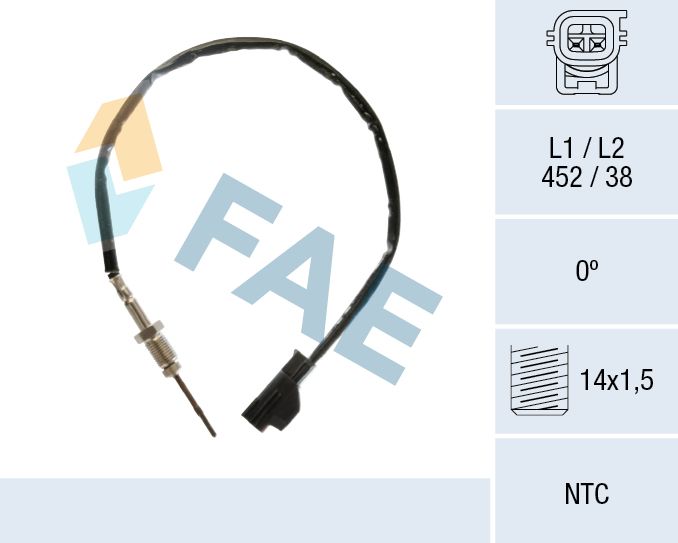 Sensor, temp. gas escape