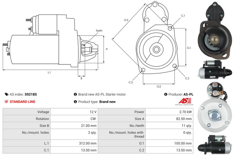 AS-PL S9218S Starter