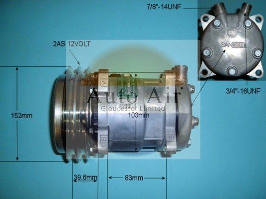 Auto Air Gloucester Compressor, air conditioning 14-0010