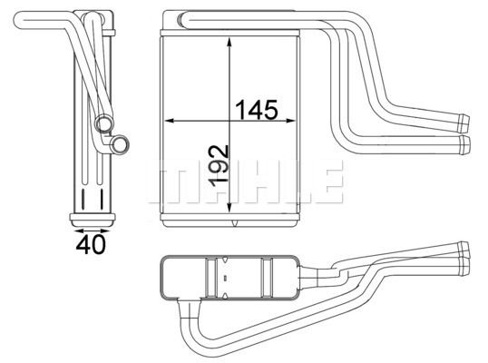 WILMINK GROUP Hőcserélő, belső tér fűtés WG2180017