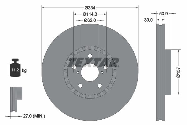 Гальмівний диск, Textar 92147903