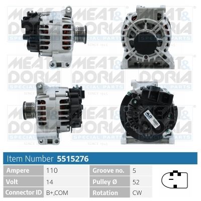 MEAT & DORIA Dynamo / Alternator 5515276