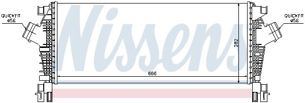 Охолоджувач наддувального повітря, Nissens 96555