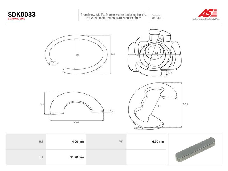 This part match OEM code: 82259469