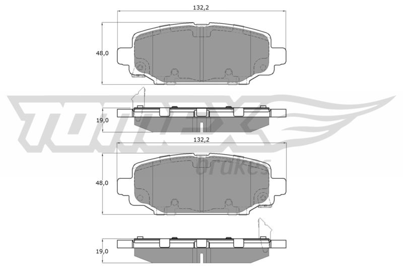 TOMEX Brakes TX 60-03 Комплект гальмівних накладок, дискове гальмо