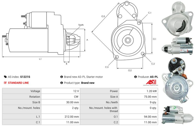 AS-PL S1221S Starter