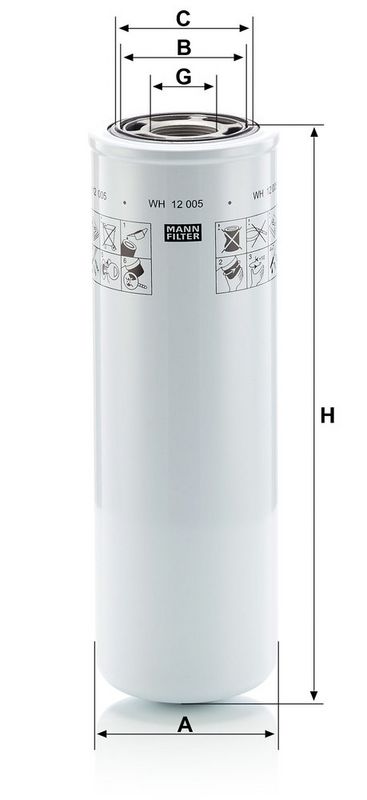 MANN-FILTER WH12005 Filter, operating hydraulics