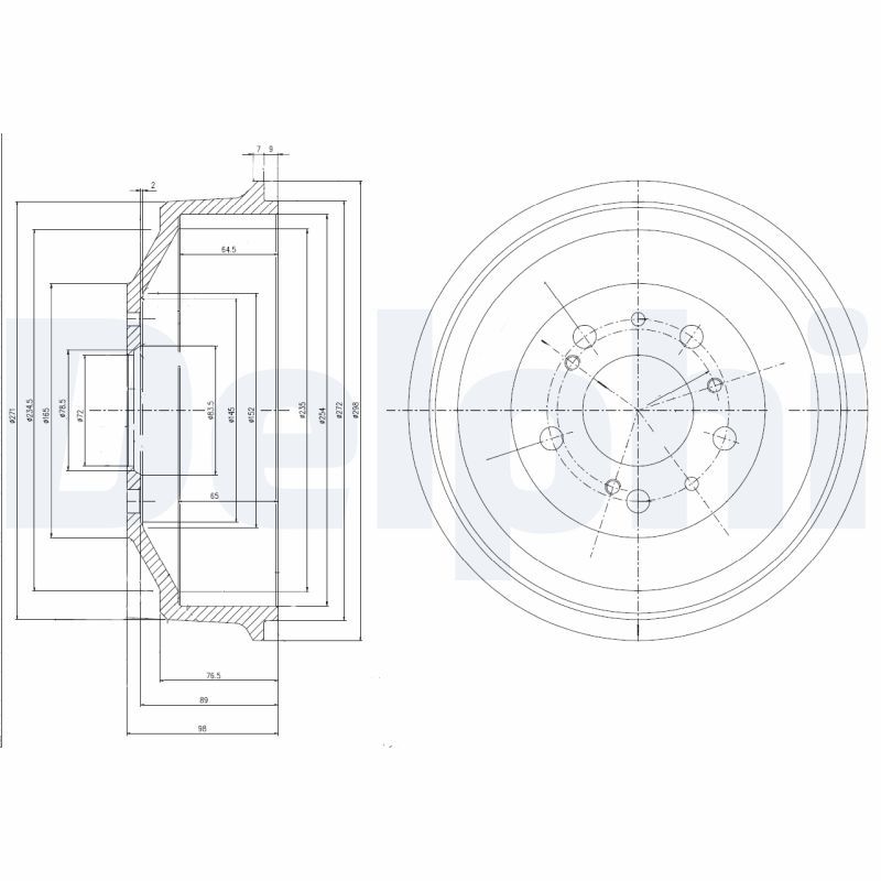 DELPHI fékdob BF153