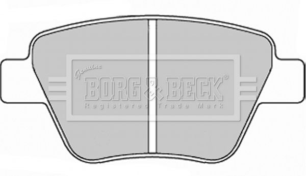 Комплект гальмівних накладок, дискове гальмо, Borg & Beck BBP2242