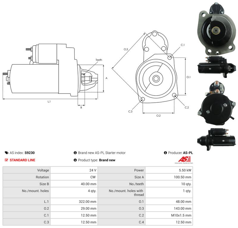 AS-PL S9230 Starter