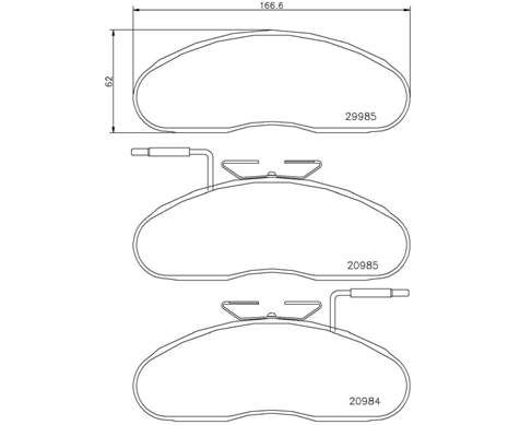 Комплект гальмівних накладок, дискове гальмо, Brembo PB7002