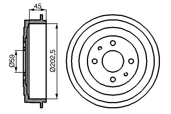 BOSCH fékdob 0 986 477 109