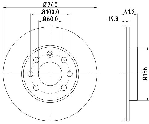 HELLA PAGID 8DD 355 108-331 Brake Disc