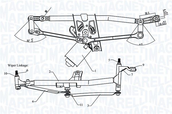 MAGNETI MARELLI szélvédőmosó-berendezés 064351752010