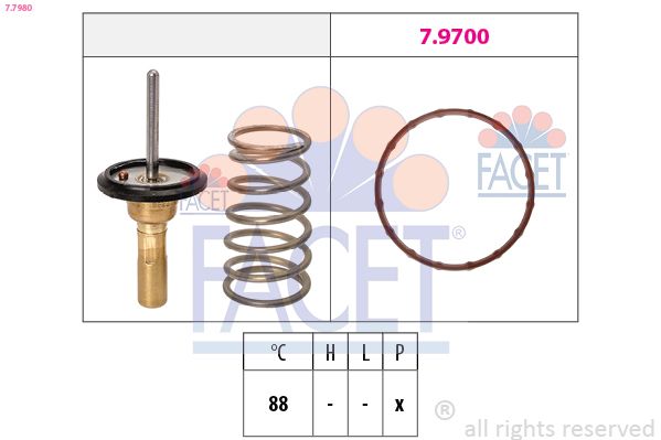 Termostat,lichid racire 7.7980 FACET