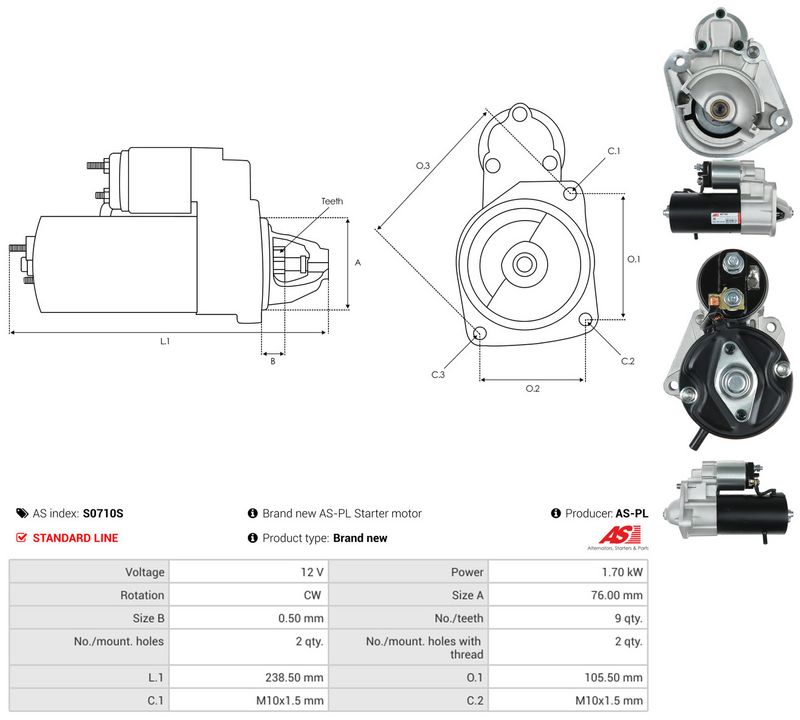 Starter, AS-PL S0710S