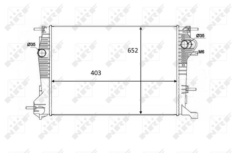 Радіатор, система охолодження двигуна, Nrf 58488