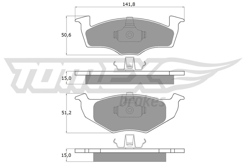 TOMEX Brakes fékbetétkészlet, tárcsafék TX 10-851