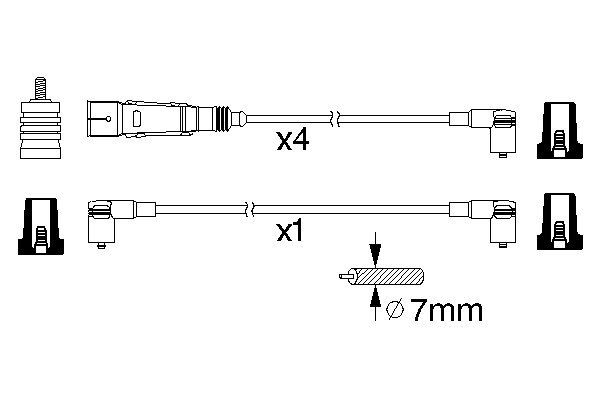 BOSCH gyújtókábelkészlet 0 986 356 356