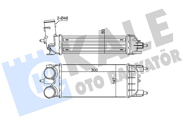 KALE CITROEN інтеркулер C5 III,Peugeot 508 1.6HDI 10-