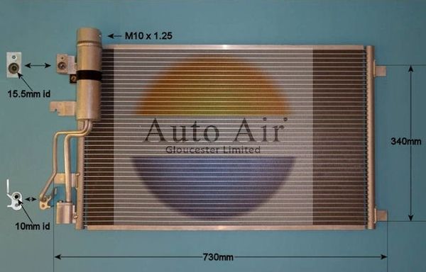 Auto Air Gloucester 16-1343 Condenser, air conditioning
