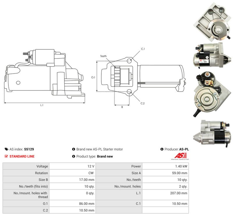 Starter, AS-PL S5129