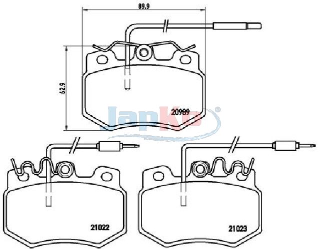 JAPKO 500605 Brake Pad Set, disc brake