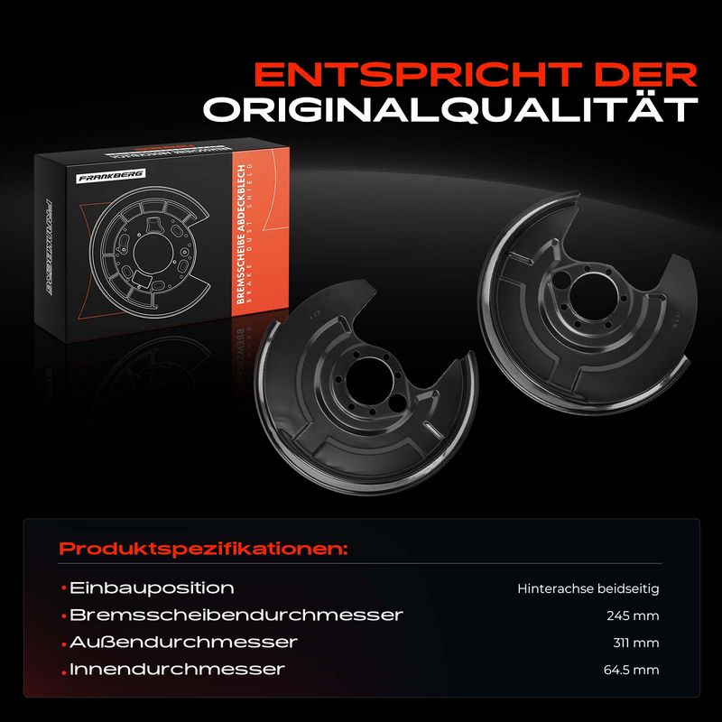 Frankberg 5481FB0029692 Splash Guard, brake disc