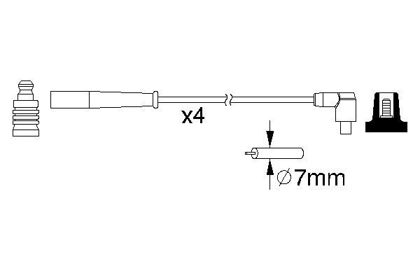 BOSCH 0 986 357 209 Ignition Cable Kit