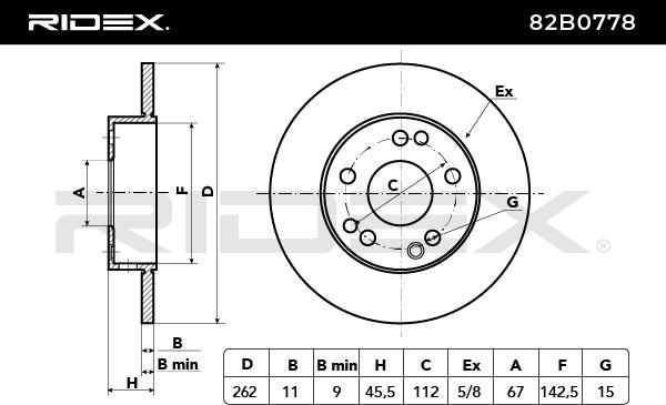 спирачен диск RIDEX