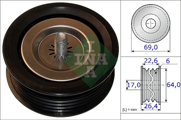 Schaeffler INA Szíjtárcsa/vezetőgörgő, hosszbordás szíj 532 0671 10